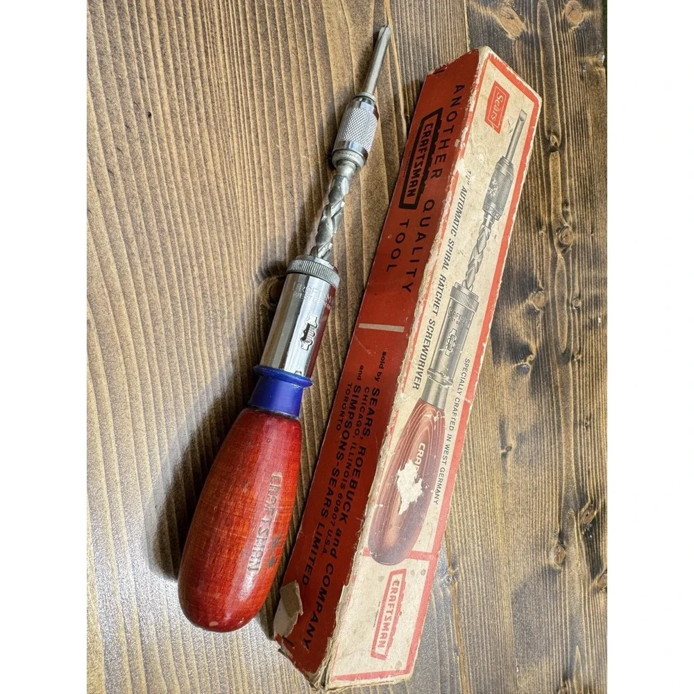 Vintage Craftsman‎ Automatic Spiral Ratchet Screwdriver West Germany Sears Box